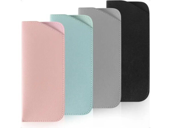 4pcs Soft Synthetic Leather Eyeglass Cases